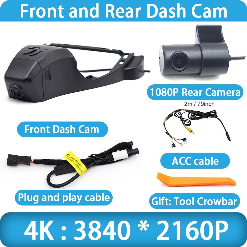 4K Car DVR Dash Cam Camera for Audi Q4 Q5 e-tron e tron 2021 2022 2023 2024 2025