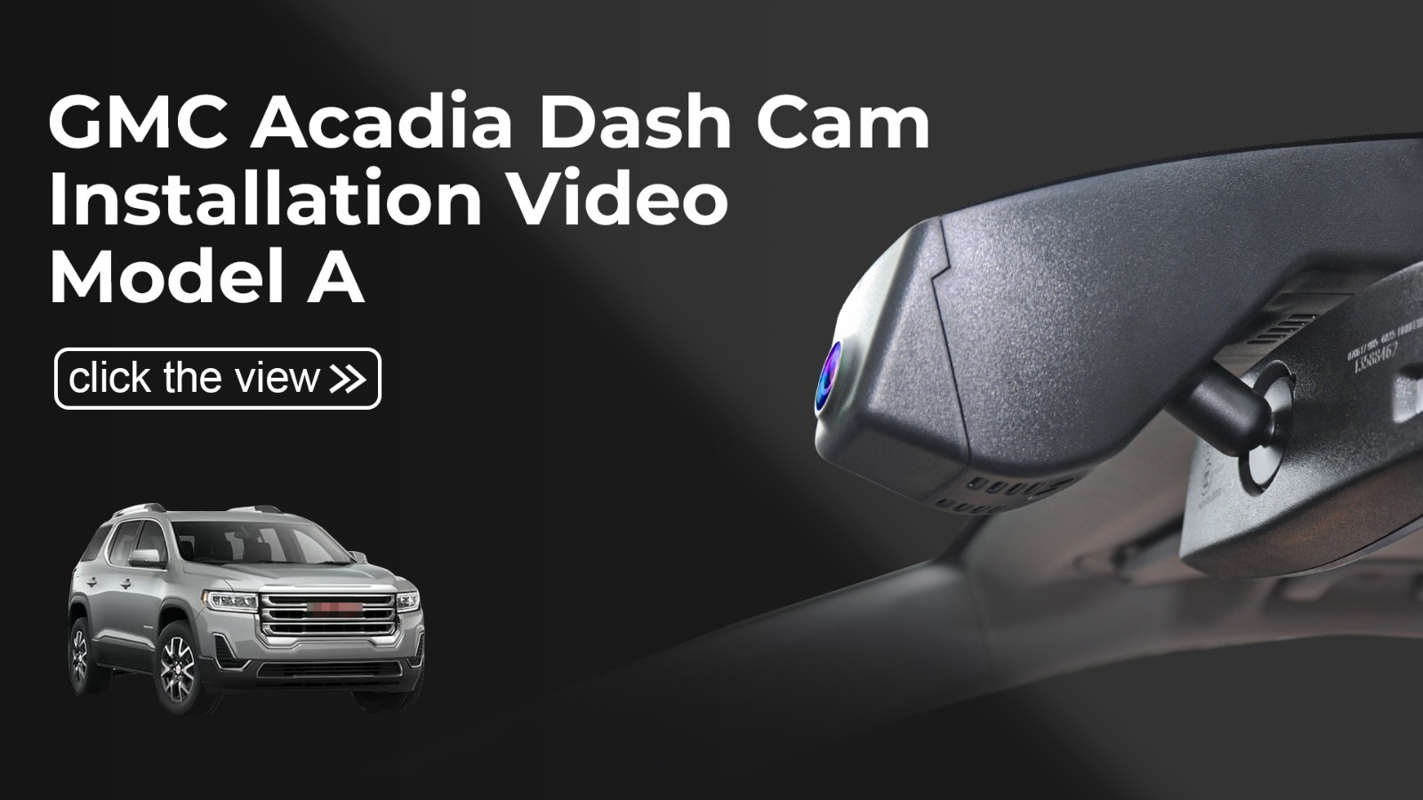 4K Dash Cam for GMC Acadia 2017-2023, WiFi, GPS, Free App, 64GB Card Included