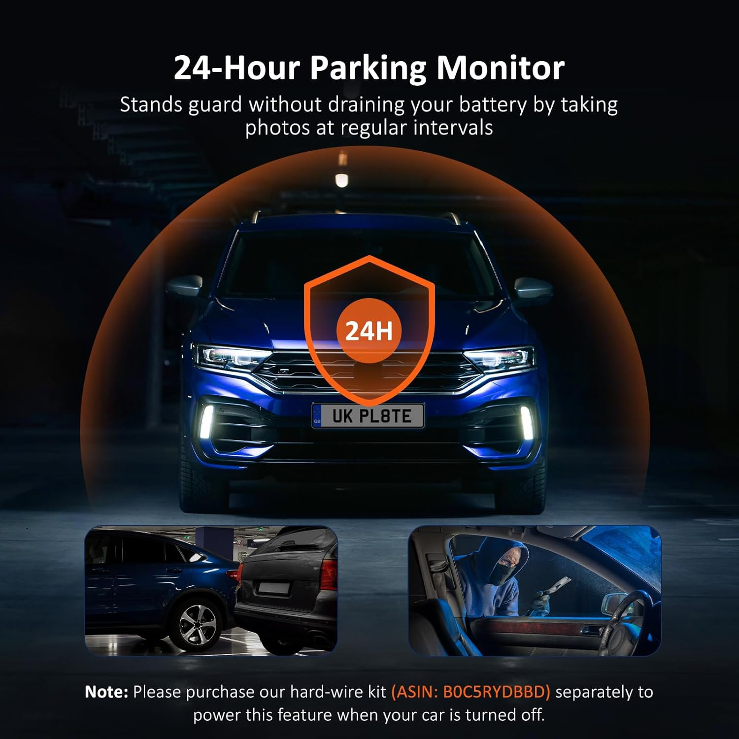 3 Channel Dash Cam with Rotatable Interior/Front Camera, Sony_Sensors, Front and