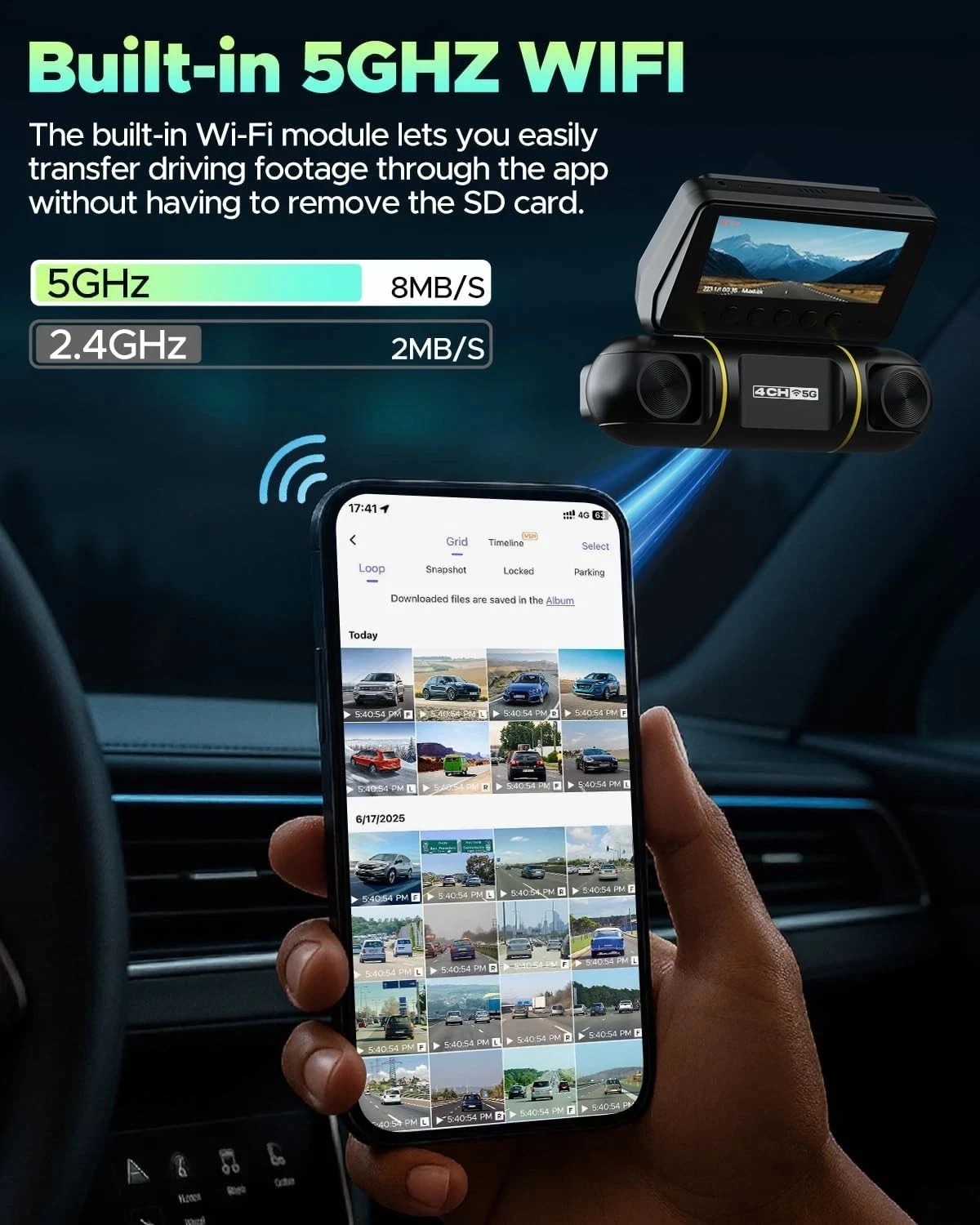 Dash Cam 4 Channel 360° Front Rear Inside DashCam, FHD 1080P Car Camera Cash Cam