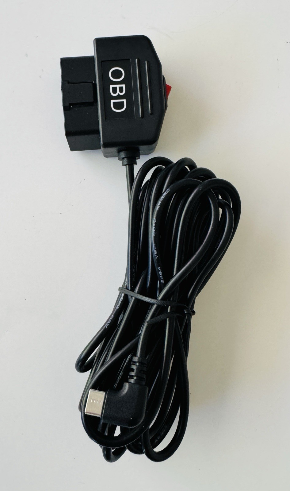 Dash Cam OBD Hardwire Kit with On/Off Switch, Type-C Power Cable, 5V/3A