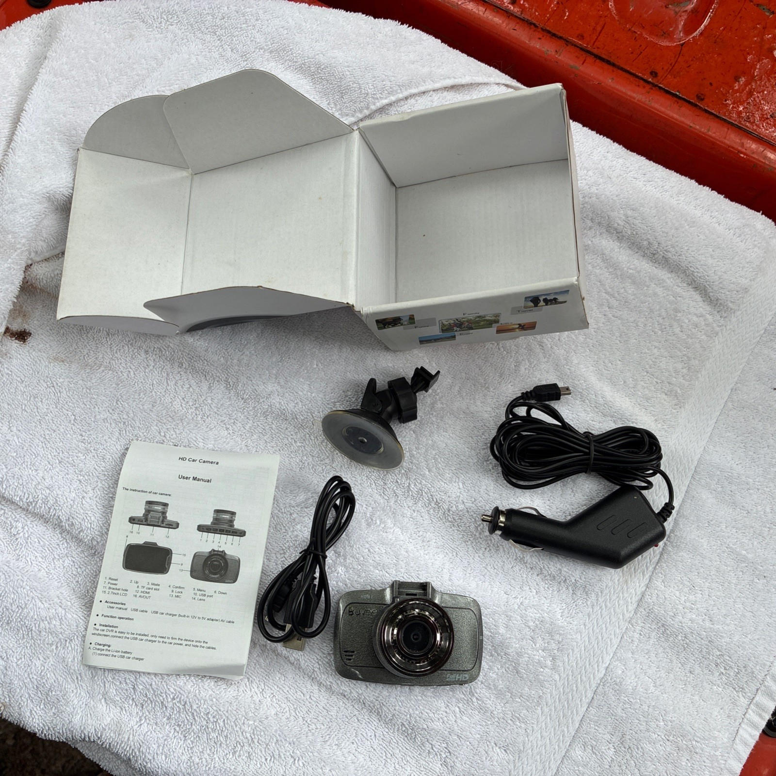 1080P Portable Car Camcorder Digital Video Camera Recorder for parts or repair