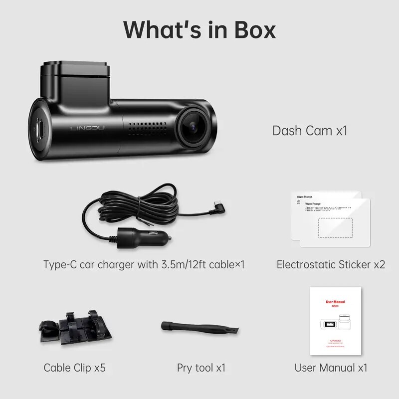 D500 Smart Dash Cam for Car 4K 5GHz GPS Wi-Fi 6 Car Camera Night Vision G-Sensor