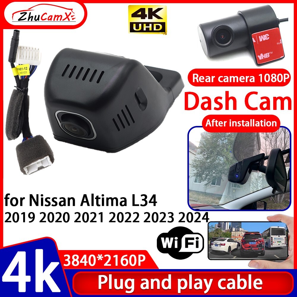 4K Wifi DVR Dash Cam Camera for Nissan Altima L34 2019 2020 2021 2022 2023 2024
