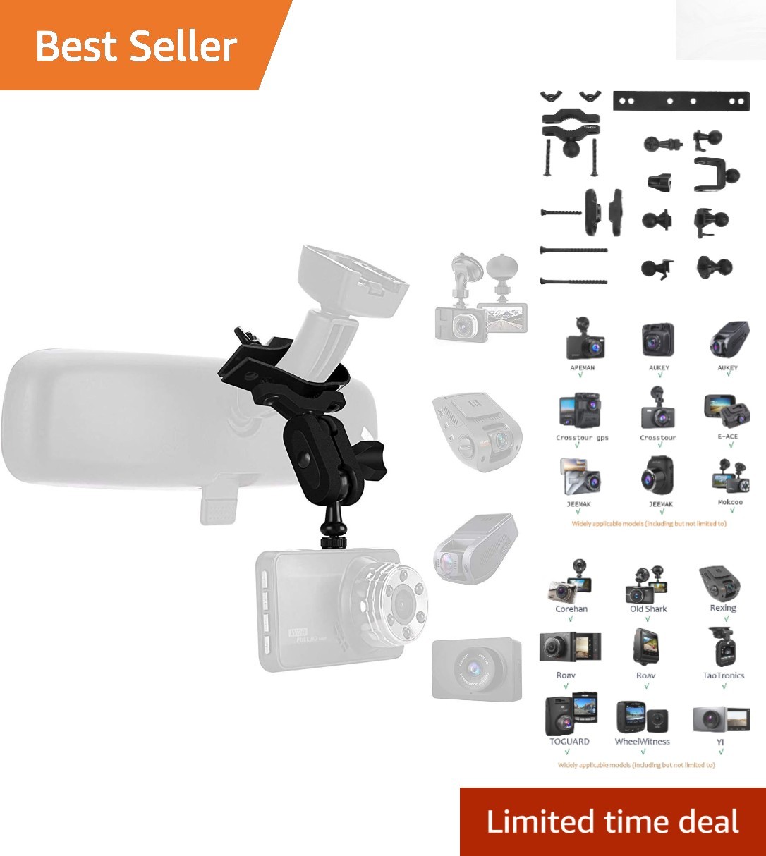 Easy Install Dash Cam Mount Behind Rearview Mirror – Supports 10 Kg Capacity