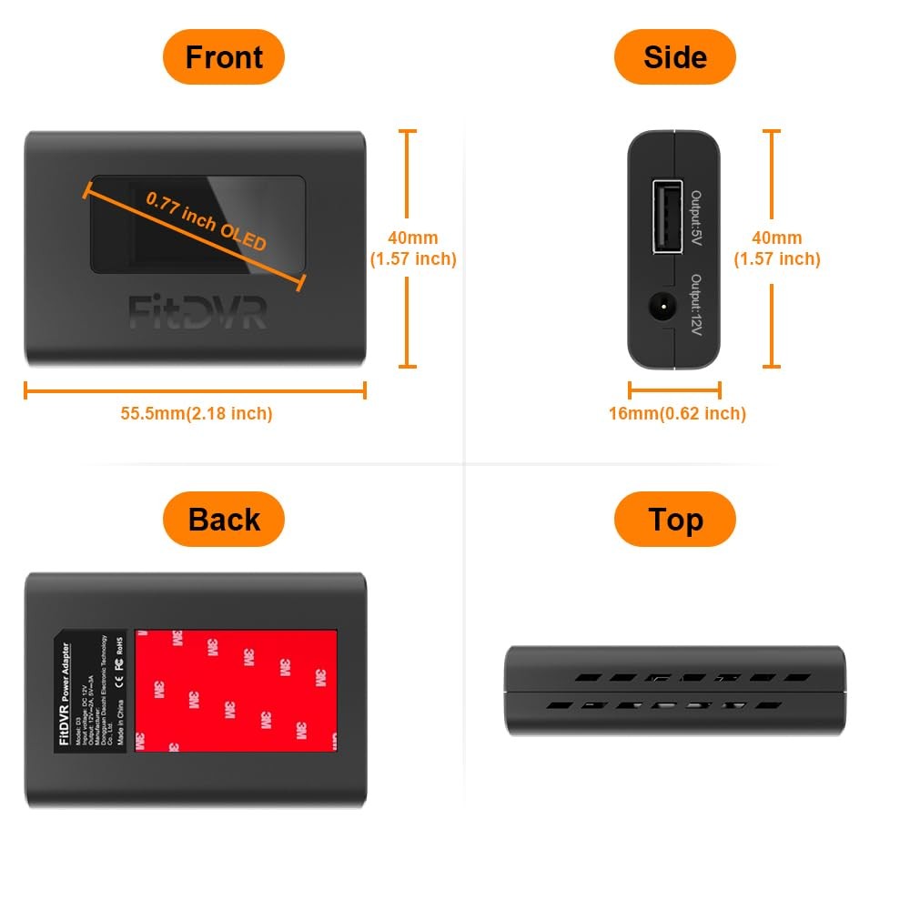 Power Adapter (3-Pin) for Dash Cam, Radar, Dashcam Charger Cable for BMW and …