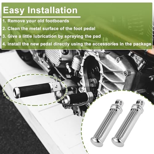 Motorcycle Foot Pegs for Harley Davidson Front and Rear Electroplating Color