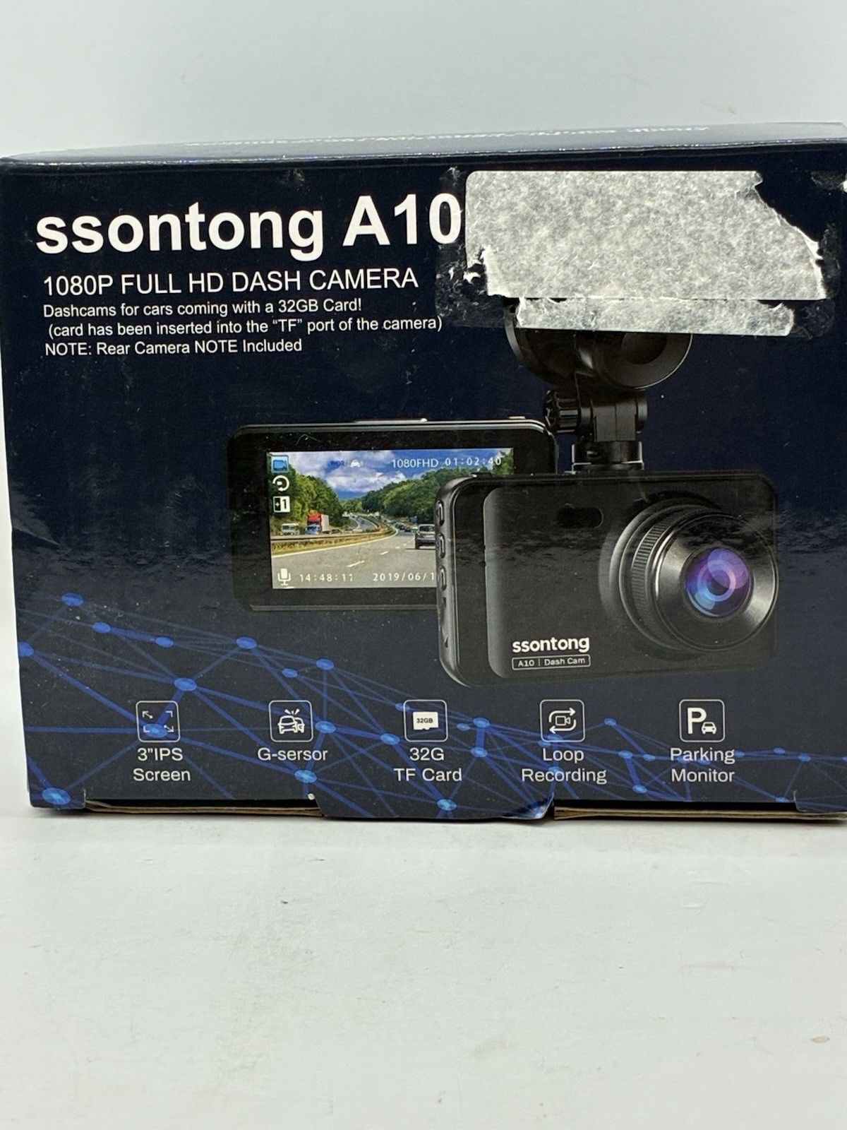 Dash Camera Ssontong A10 Black 1080 Driving Video Recorder With SD Card