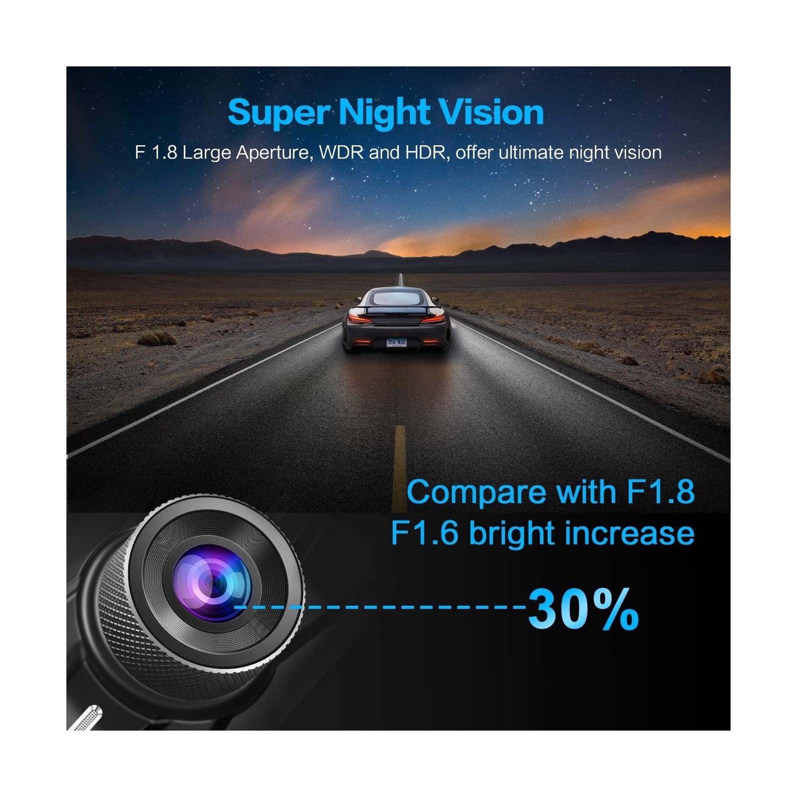 Dash Cam Front with 32G SD Card, BOOGIIO 1080P FHD Car Driving Recorder 3” I…