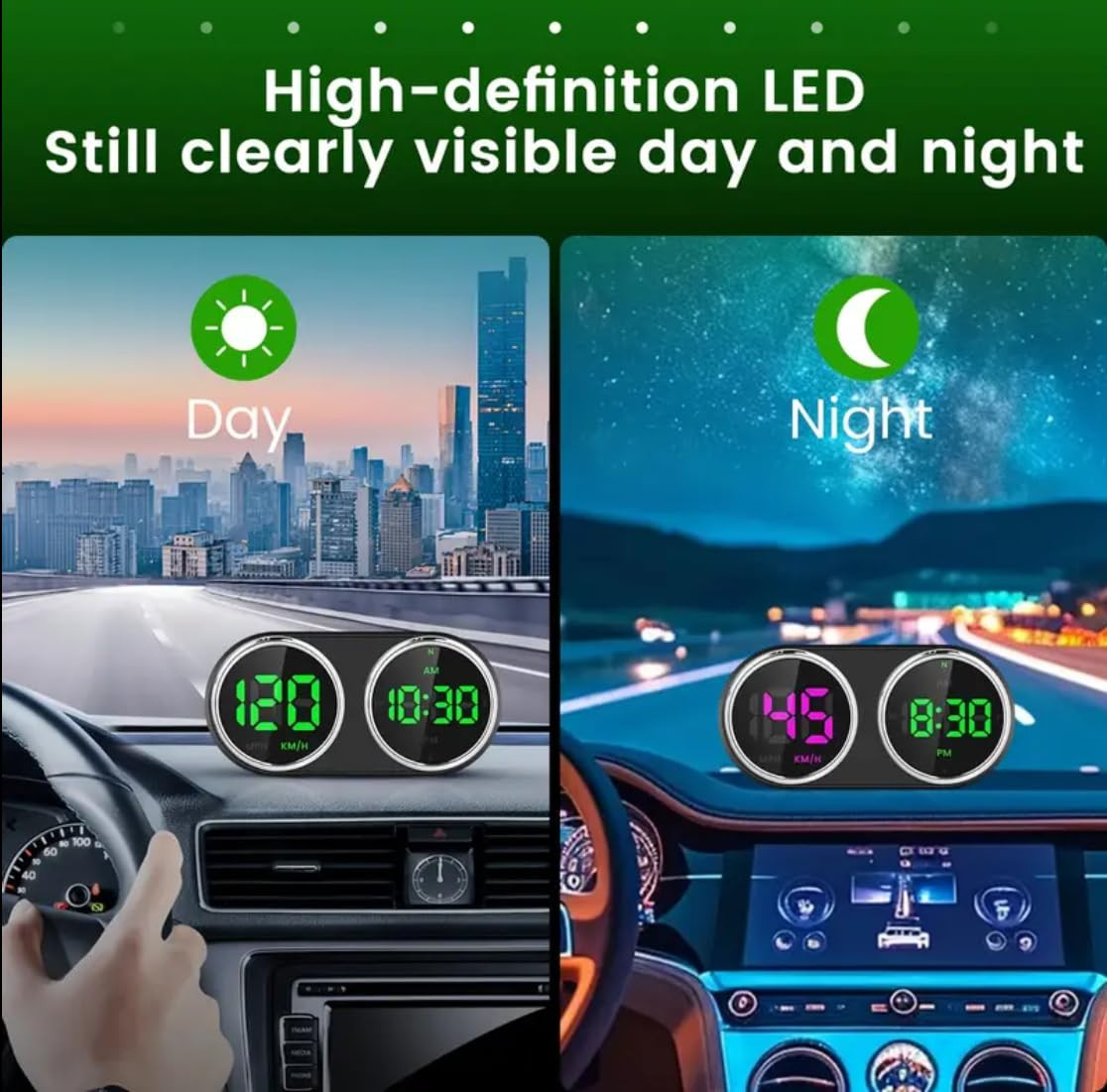 GPS Heads up Display for Cars Digital Dashboard Speedomete with MPH/KMH, Univers