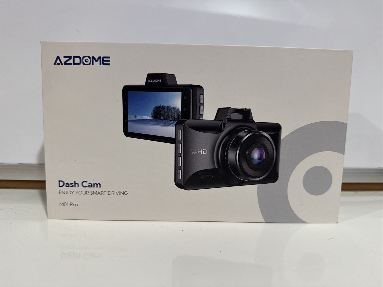 AZDOME M01Pro Dual Dash Cam and Mirror Mount Holder Bundle – Black