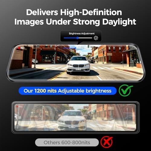 Espejo Retrovisor Con Camara De Seguridad 10″ Reversa y Frontal Para Coche Auto