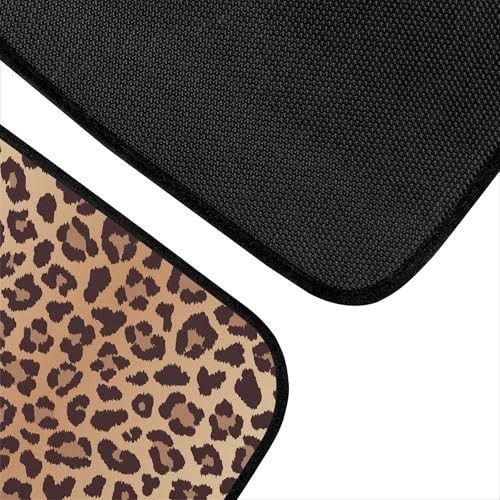 Leopard Print Car Floor Mats Universal Abstract Cheetah Pattern Wild Brown