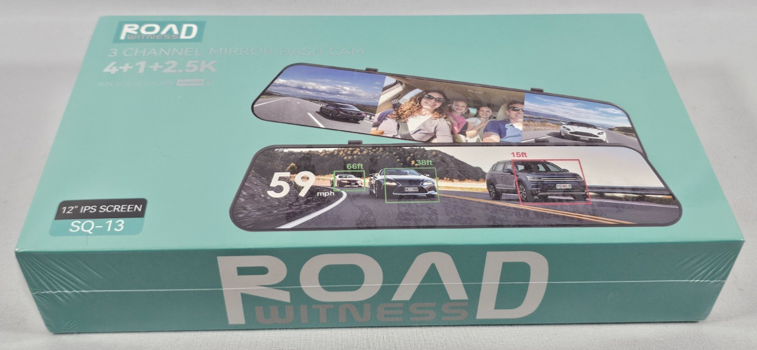 4K Rear View Mirror Dash Camera w/ Backup Camera 128GB SD Night Vision WiFi App