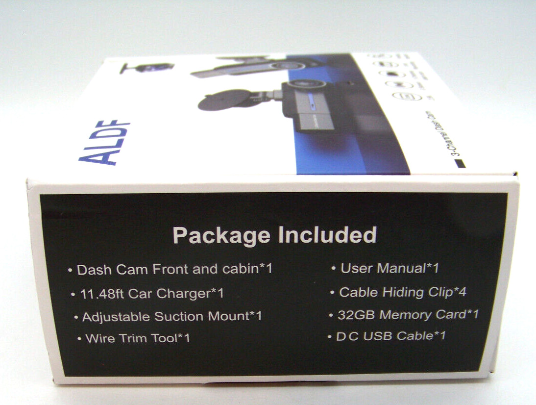 ALDF 3 Channel Dash Cam 4K/2.5K+1440P Front & Rear Night Vision Parking Guard