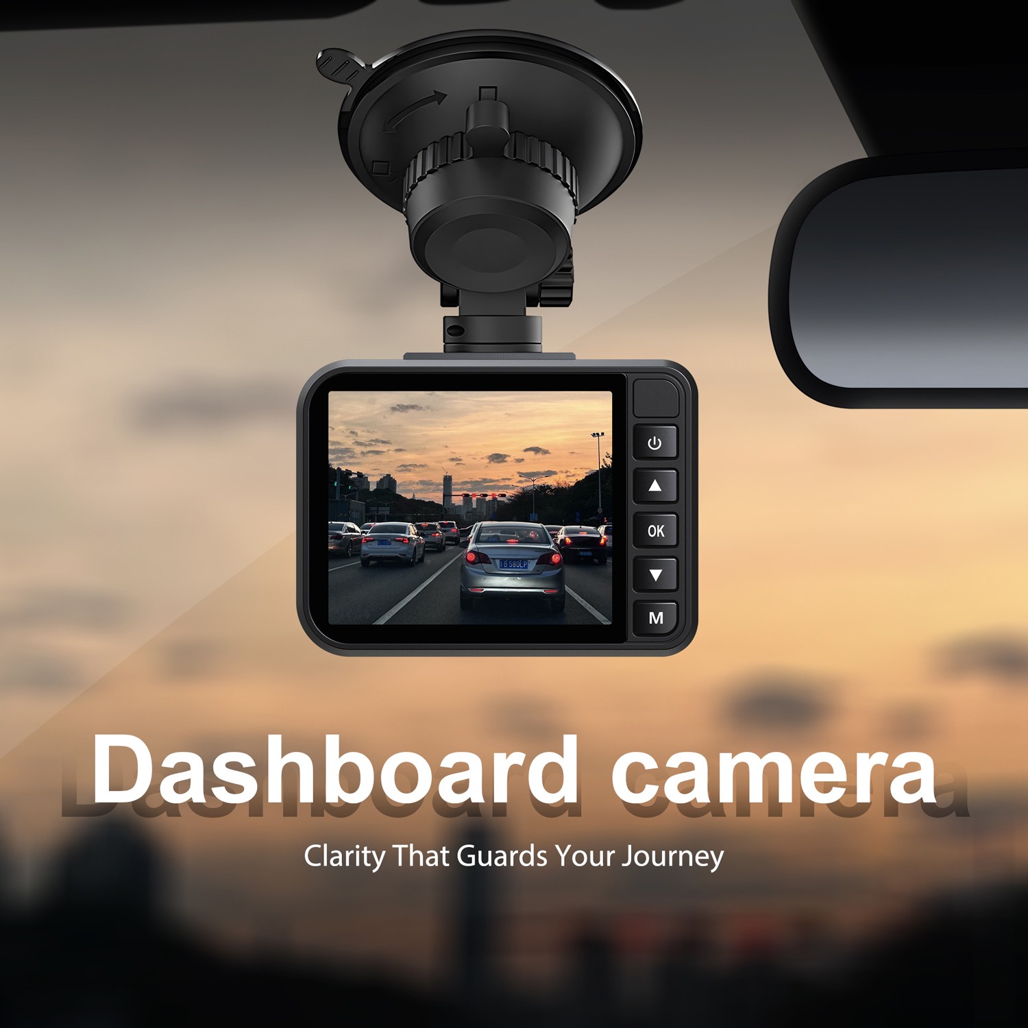 For A4 Dash Cam Front and Rear 4K Dash Camera, 2.4GHz WiFi, 2″ Touch Screen