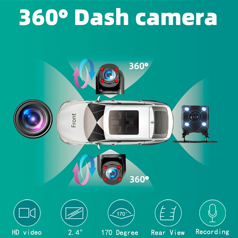 HD Dash Cam Driving Recorder Car Camera WiFi App Mobile Detection Loop Recording