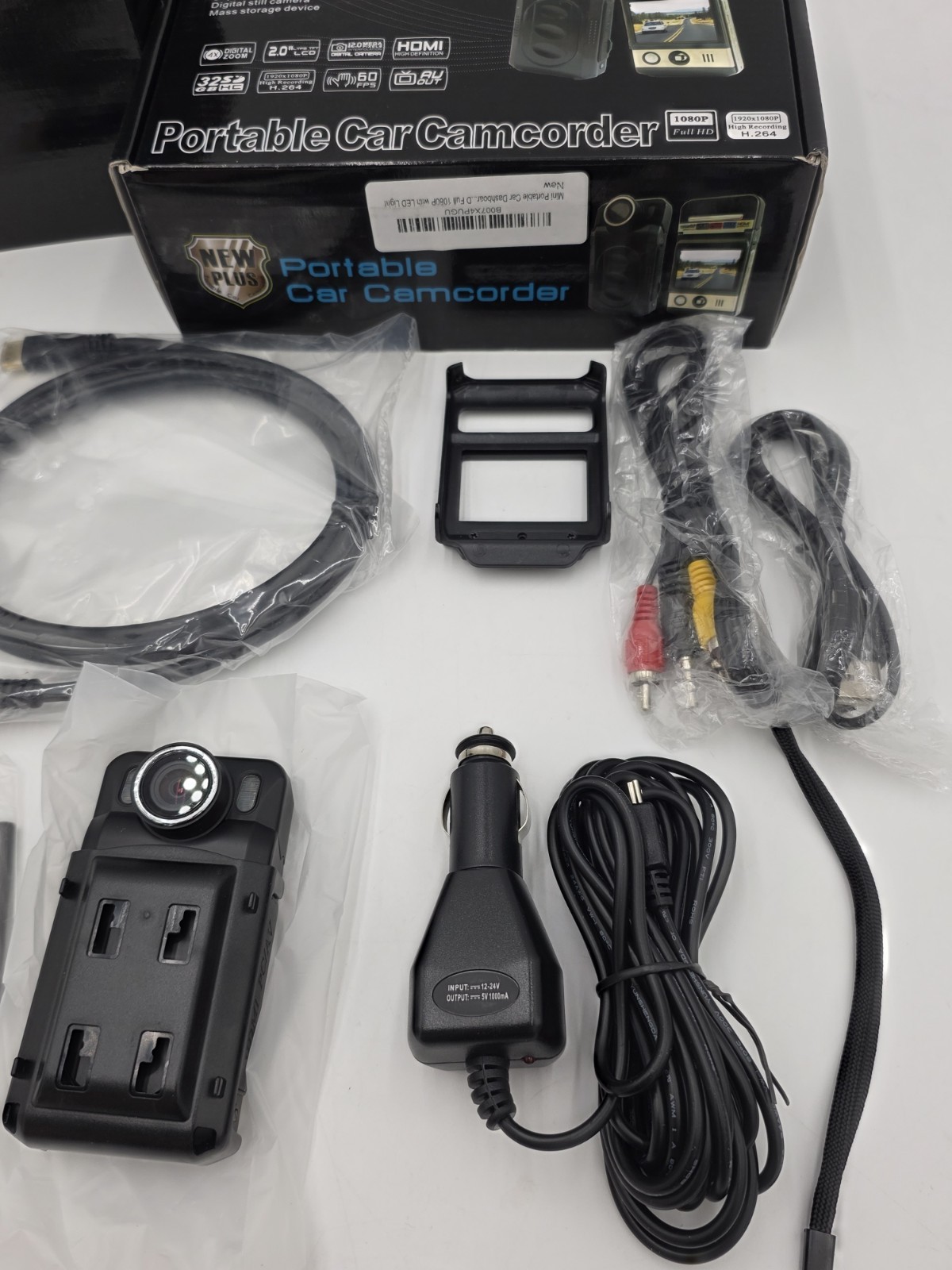 New WDR Car Camcorder Black Full HD 1080p LCD Screen Wide Angle 4x Digital Zoom