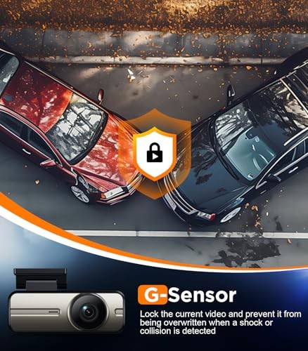 TECIVAL DASH CAM FRONT WIFI FHD 1080P 32G SD CARD – BLACK