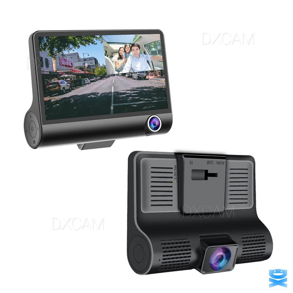 Dual Lens 4-Inch Screen Dash Cam HD 1080P Car DVR Rearview Video Recorder Camera
