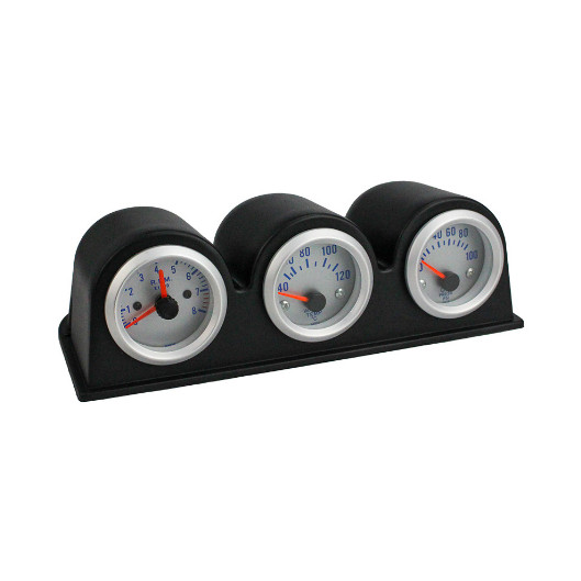 12V Car Gauge Kit Speed Water Temperature Oil Pressure 3 In 1 Instrument Gauge