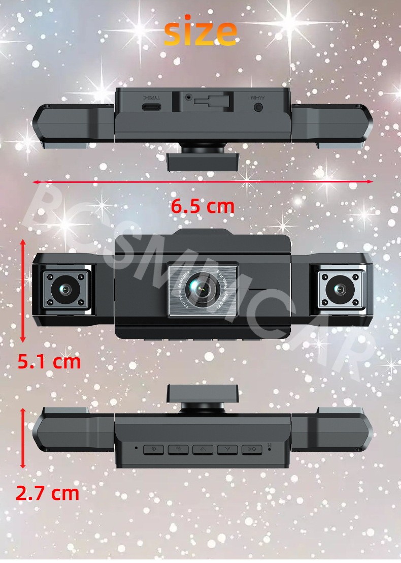 FHD Dash Cam WiFi Recorder DVR Mobile Detection Car Dash Camera APP 4 Channel