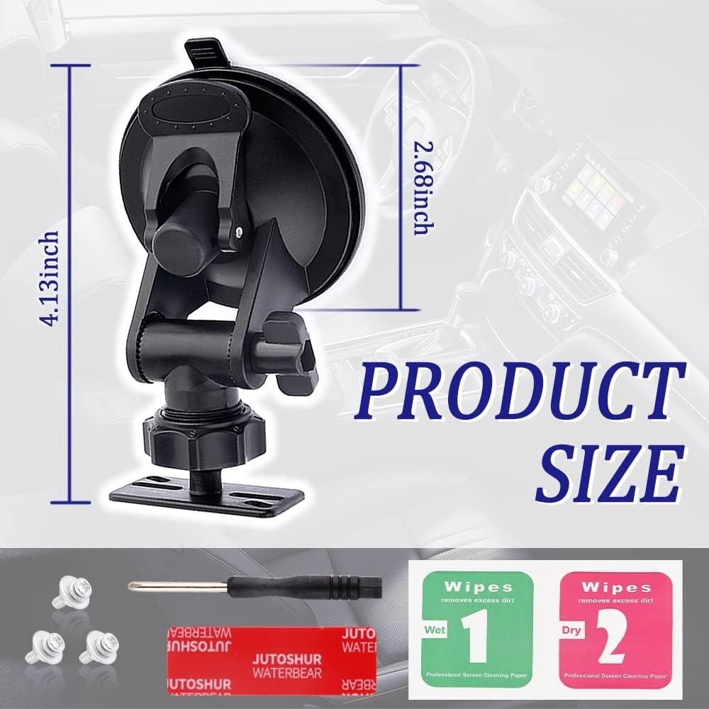Enhanced Safety with 360° Rotatable Dash Cam Mount – Fits Most Vehicles Securely