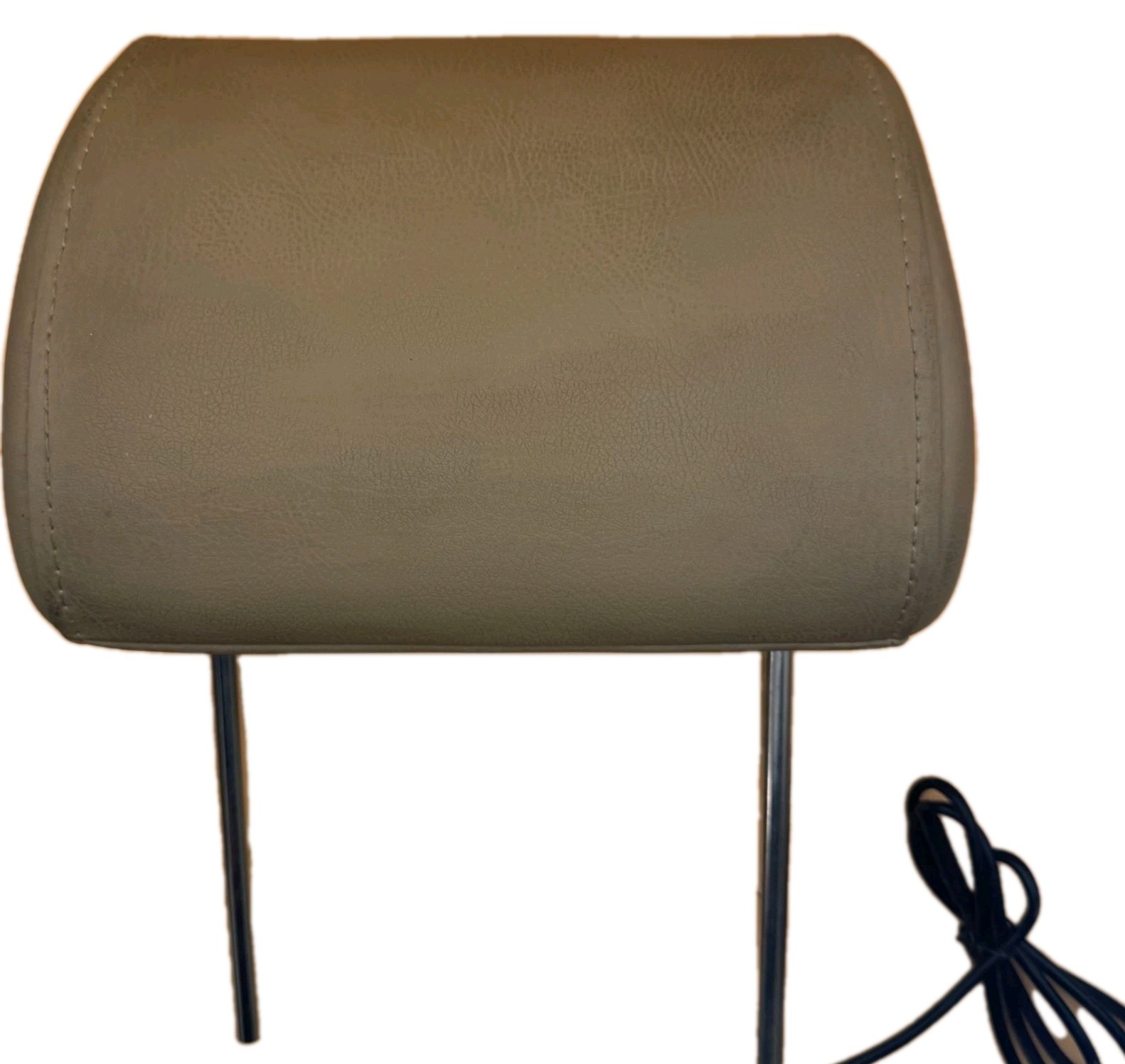 Universal 7″ LCD Car Headrest Built in Screen with USB/SD/Aux Ports -Tan