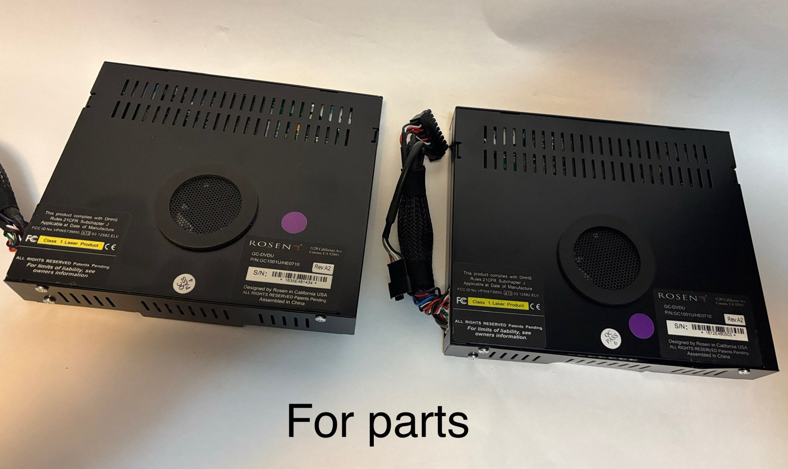 2X Rosen GC-DVDU DVD Mechanism Kit GC-DVD-E1 GC1001U 2 Pack For Parts