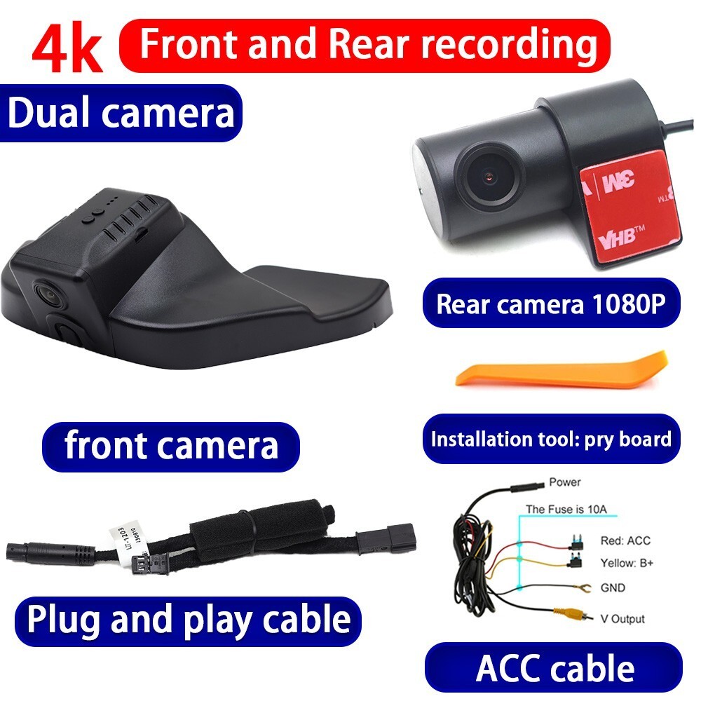 4K UHD 2160P Wifi Dash Cam Camera For Ford Mondeo Taurus 2022 2023 2024 2025 26