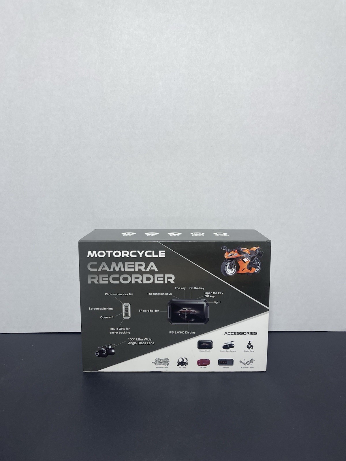 Motorcycle Camera Recorder FHD1080P 3.0IPS/Wifi/IP67 waterproof.