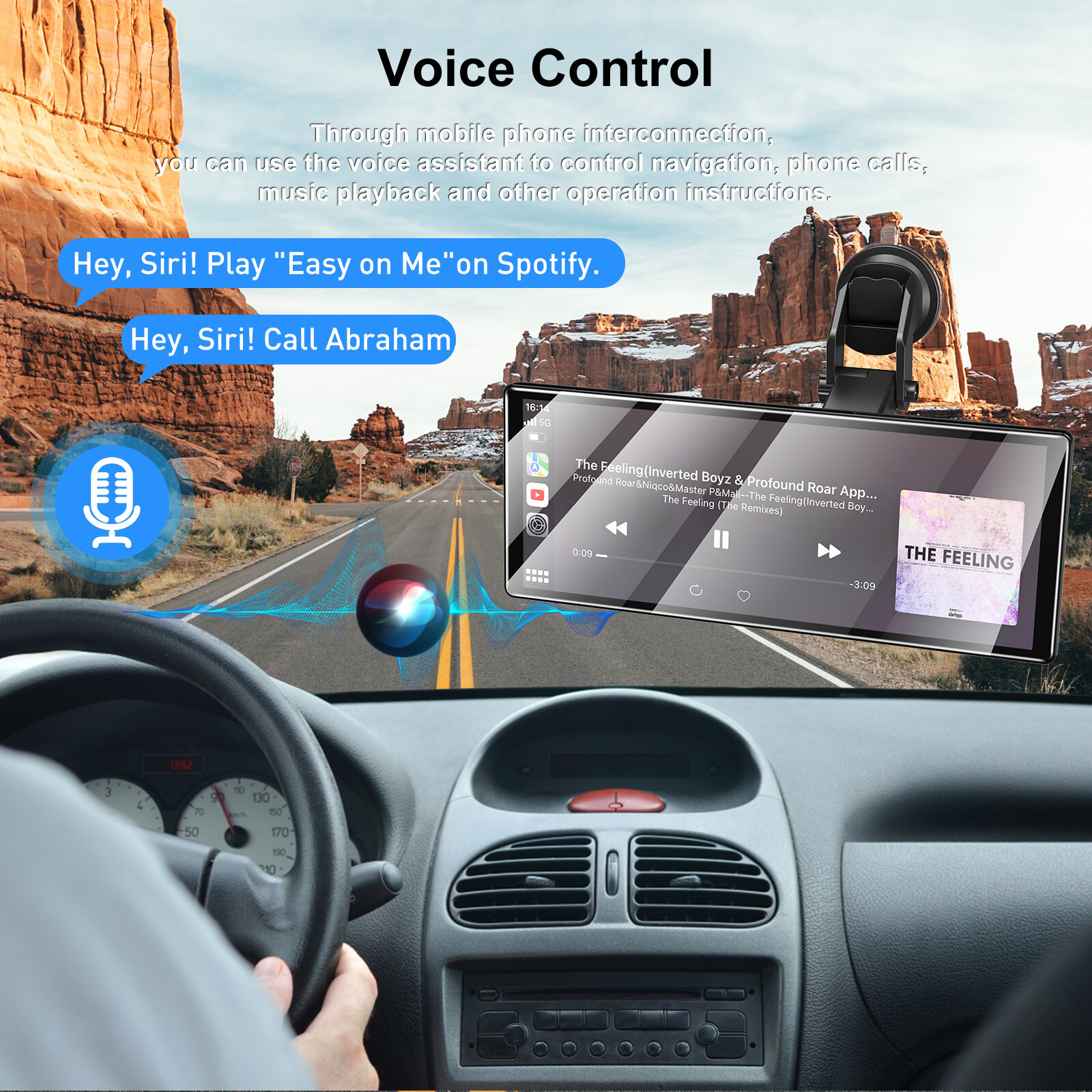 XGODY 4K 11.3Inch Car Stereo Wireless Apple Carplay/Android Auto Touch Screen FM
