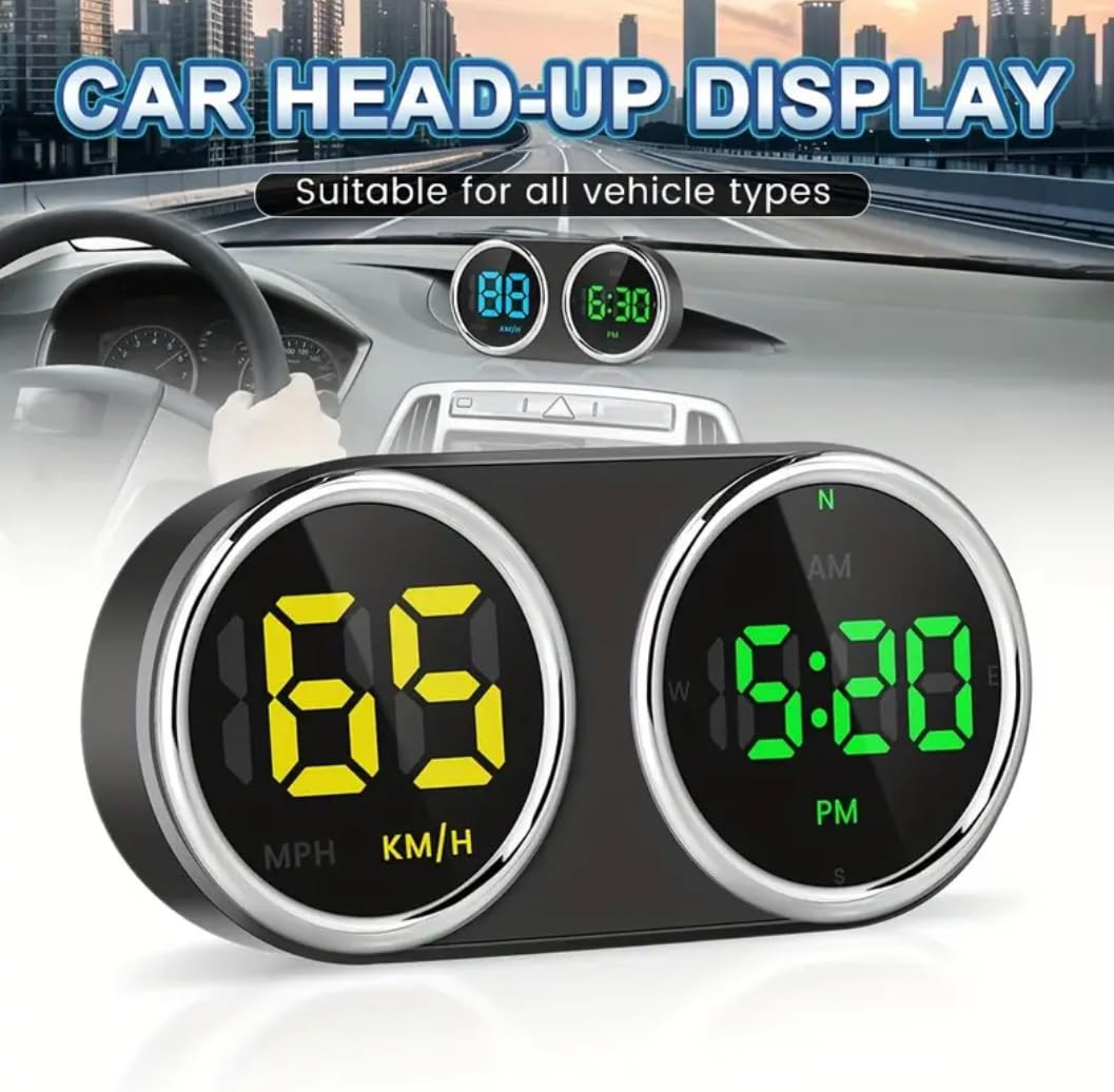 GPS Heads up Display for Cars Digital Dashboard Speedomete with MPH/KMH, Univers