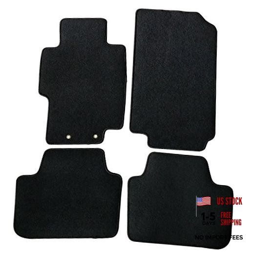Floor Mats Compatible with 2004-2008 Acura TSX Nylon Front Rear Flooring Black