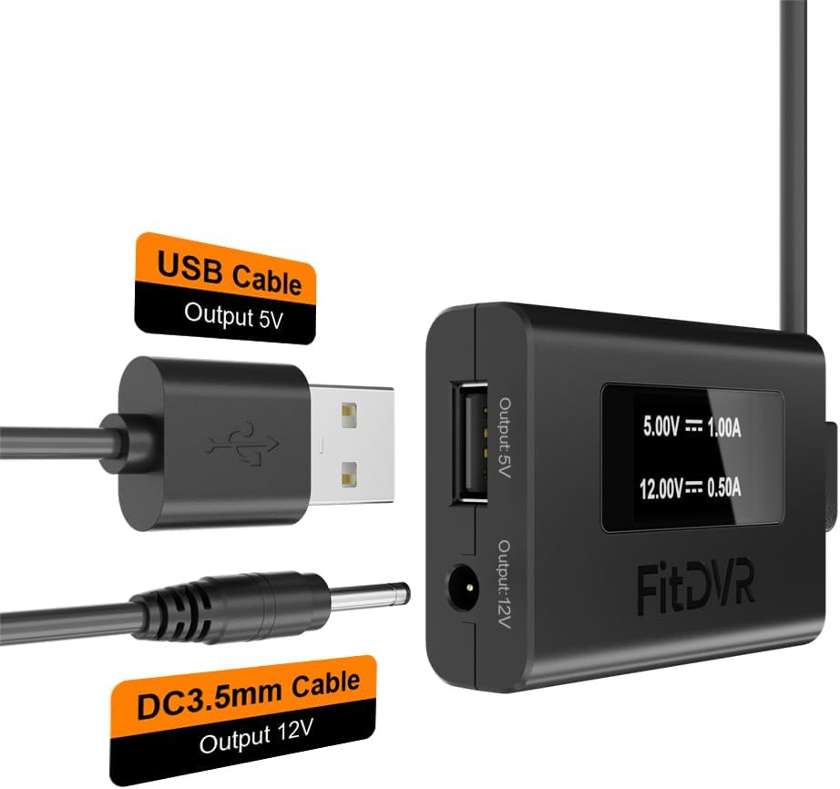 Dash Camera Power Adapter (3-Pin) for Honda, Connects to Overhead Console, LED D