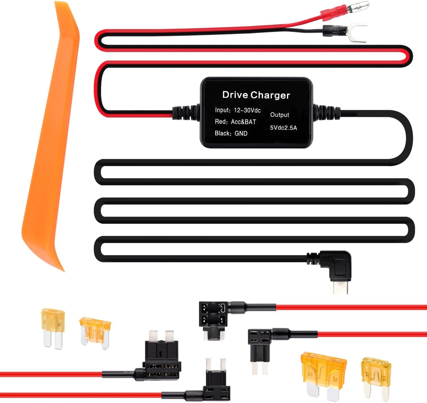 Dash Cam Hardwire Kit,[Upgraded Version] USB C Hardwire Kit for Dash Camera with