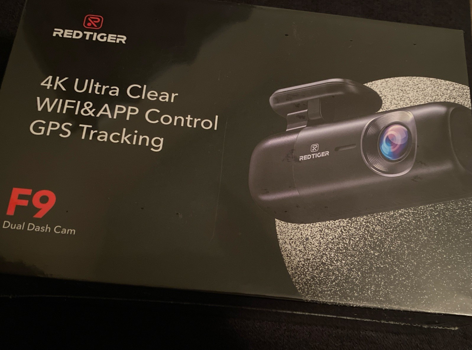 Redtiger F9 Dual Dash Cam 4K WiFi and App Control GPS Tracking NOS Sealed