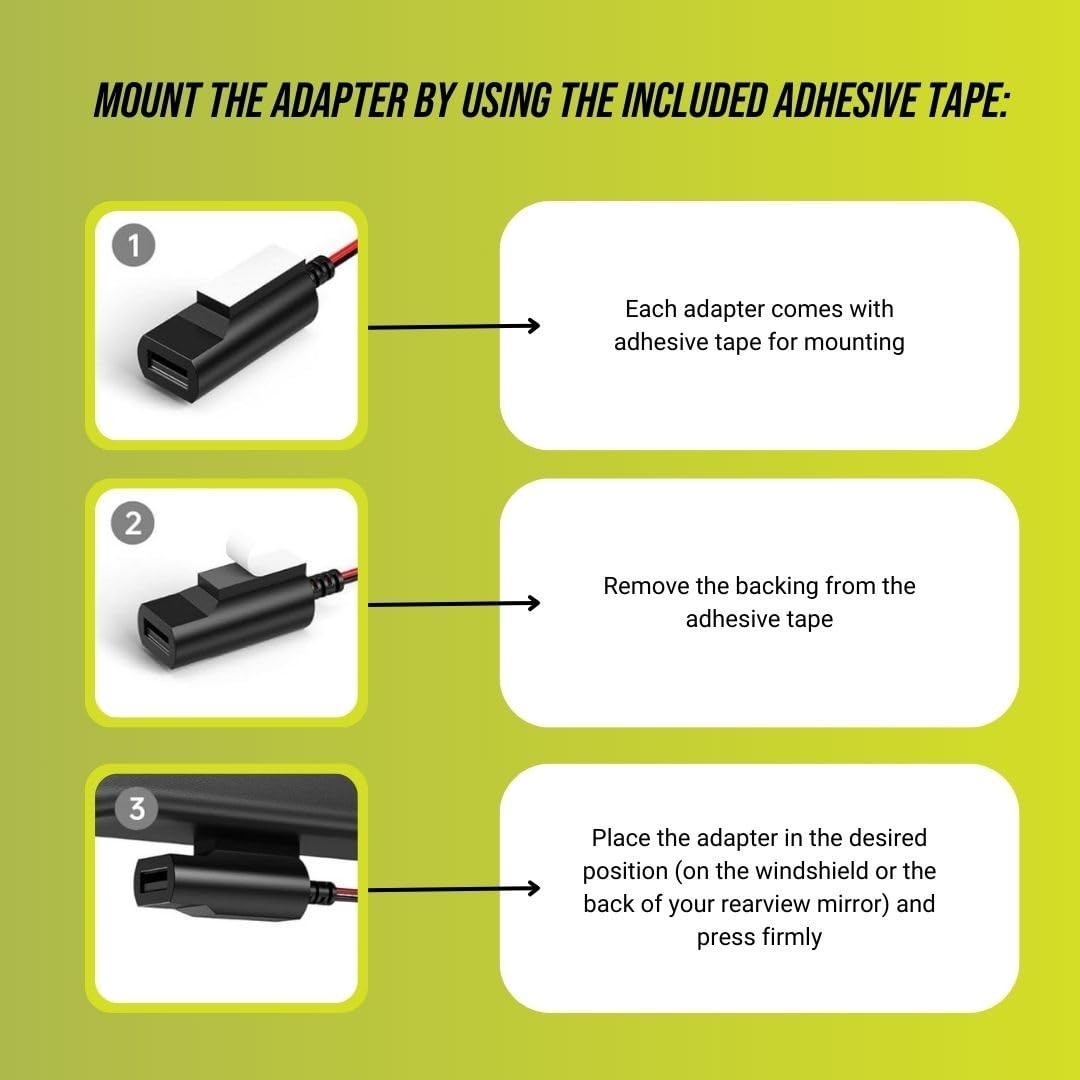 10-Pin Dashcam Power Adapter for Nissan, Subaru, Toyota & More – USB, Easy Insta