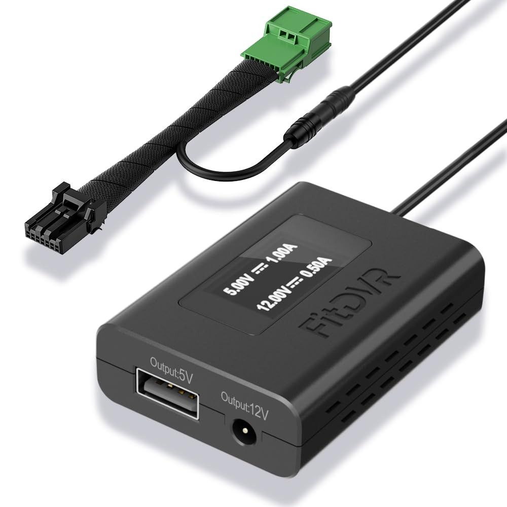Dash Camera Power Adapter (7-Pin) for Honda and Acura, Connects to Rearview Mirr