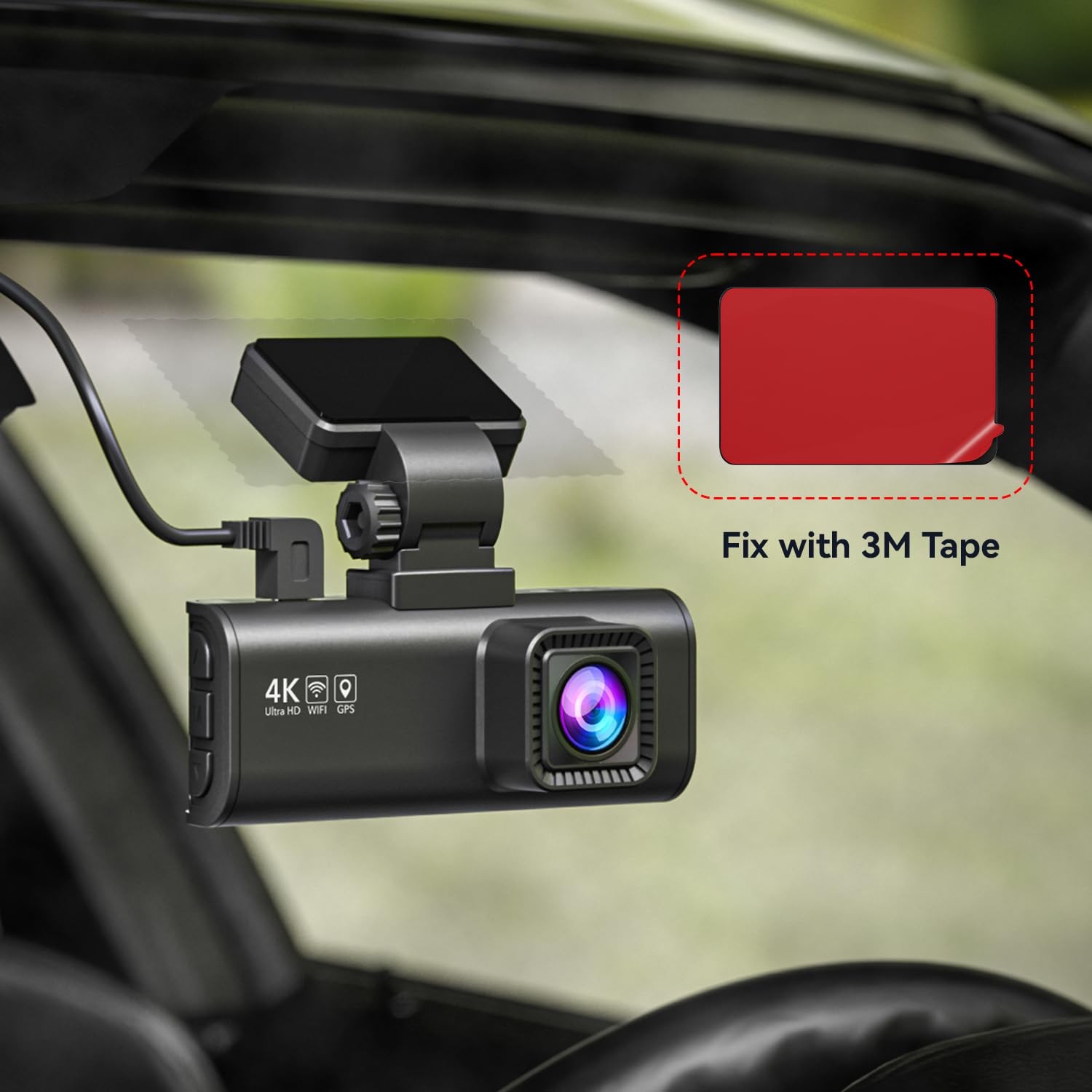 Adhesive Dash Cam Mount Stickers Strong Bond, No Residue, DoubleSided Pad