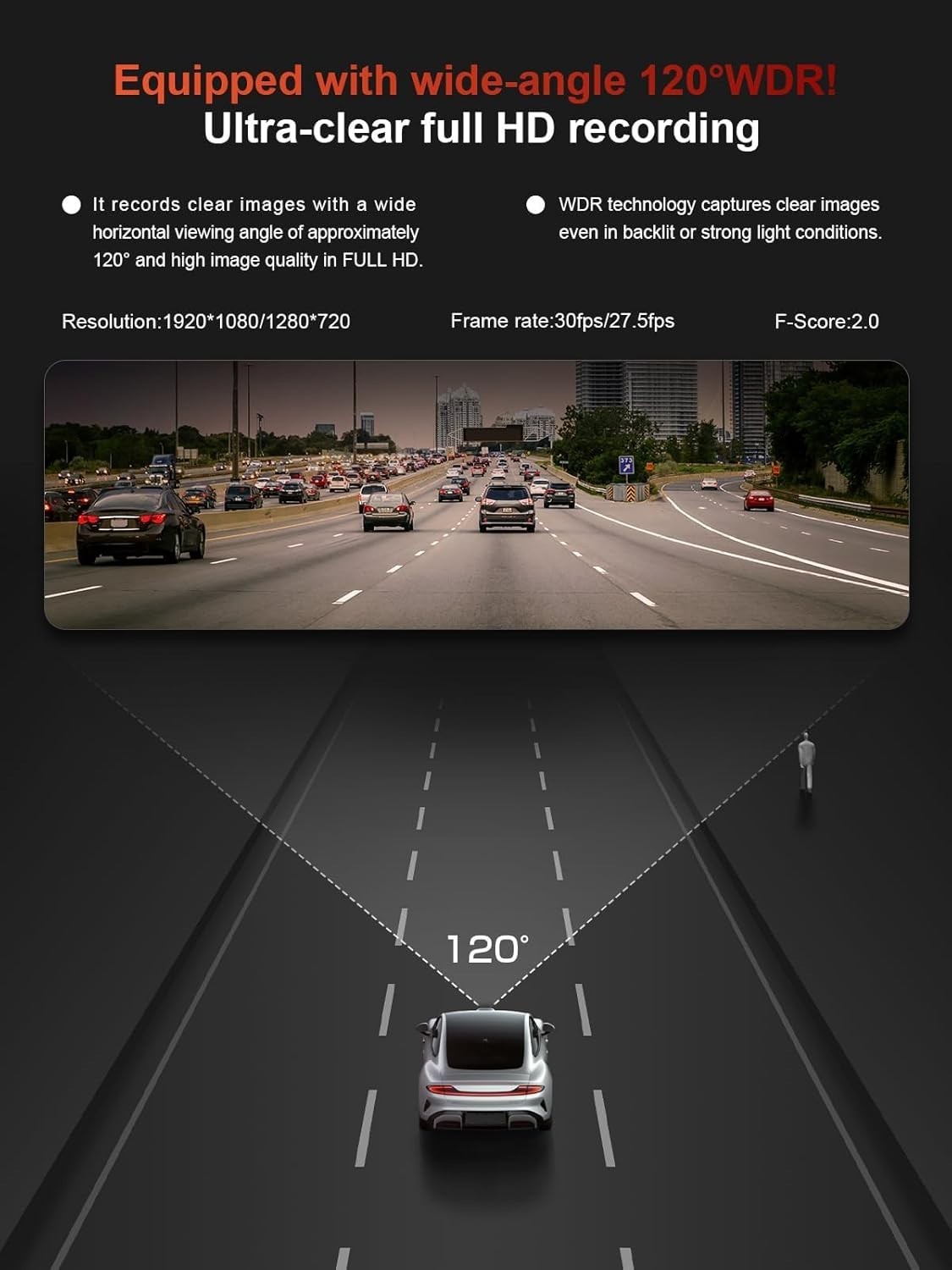 P1 Mini Dash Cam – 1080P Full HD, Wi-Fi & App Control, Clear Night Vision