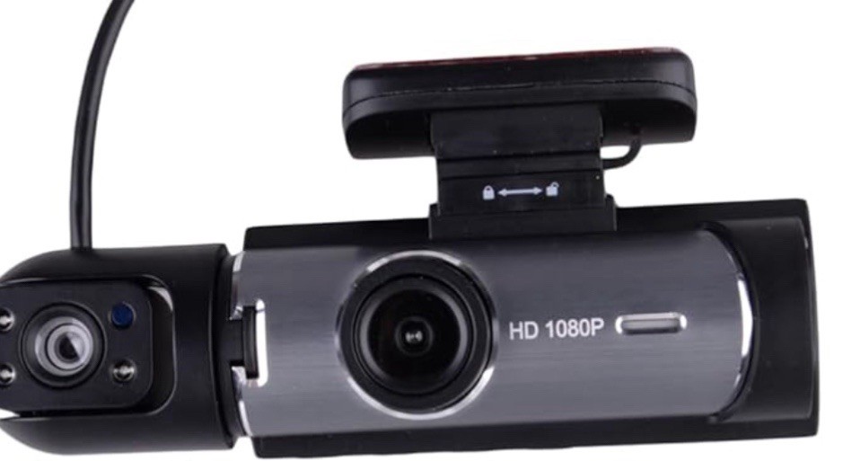 Dash Cam HD 1080P Car Dual Lens Front/Rear/Inside Video Recorder Camera G-sensor