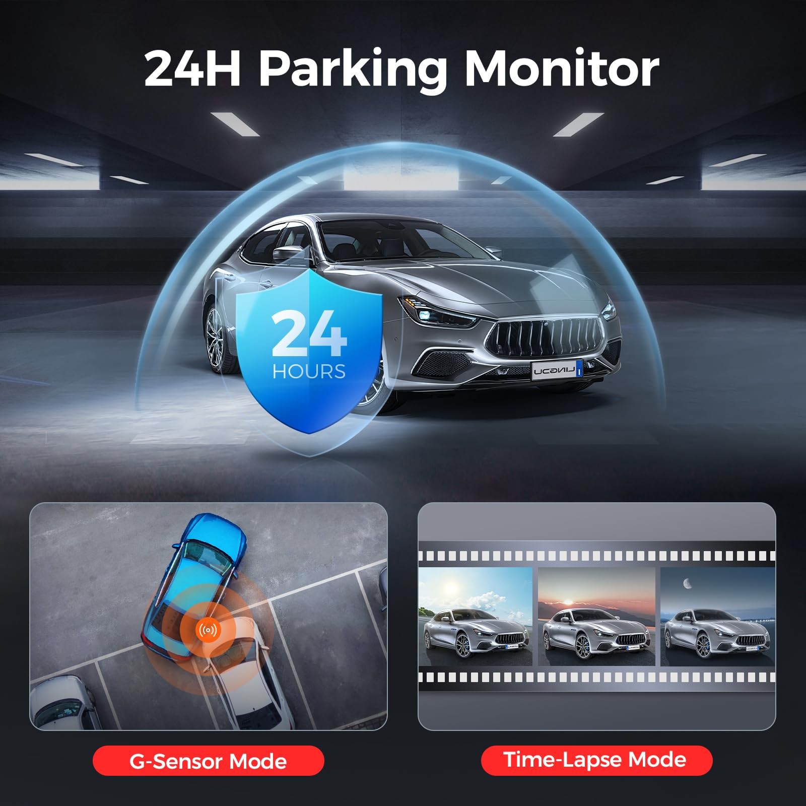 LD02 5K On Dash Cam 5G WiFi with Free 64GB Card, 4K+2K Front and Rear Dual Da…