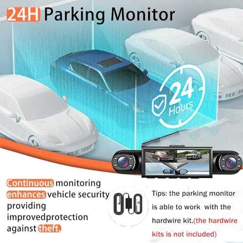 4 Channel Dash Cam 360° View, 1080P Front and Rear Inside, Left Y108WiFi+64G