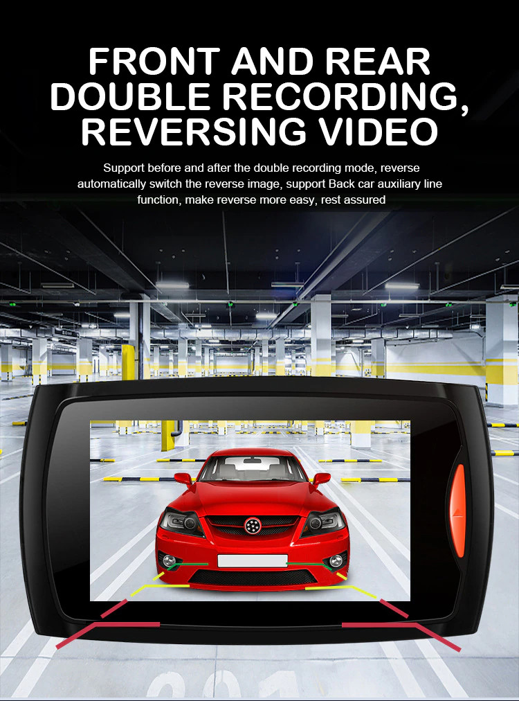 2.7” Full HD 1080P Dash Cam Car DVR Front & Rear Camera Night Vision G-Sensor