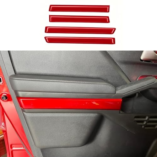 Door Strip Trims For Toyota Tacoma 2024 2025 4Pcs Door Strip Trims Dark Red