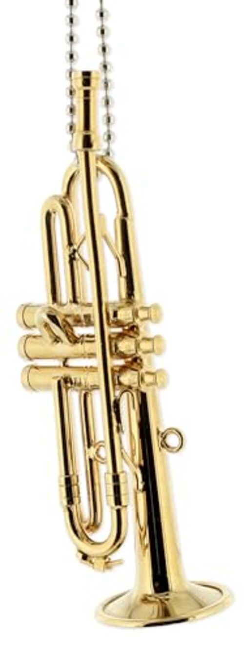 Gold 3.5″ Trumpet Piano Car Charm – Rearview Mirror Accessory