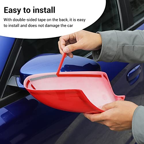 for Charger Rearview Mirror Rear View Mirror Side Mirror Cover Decoration Red