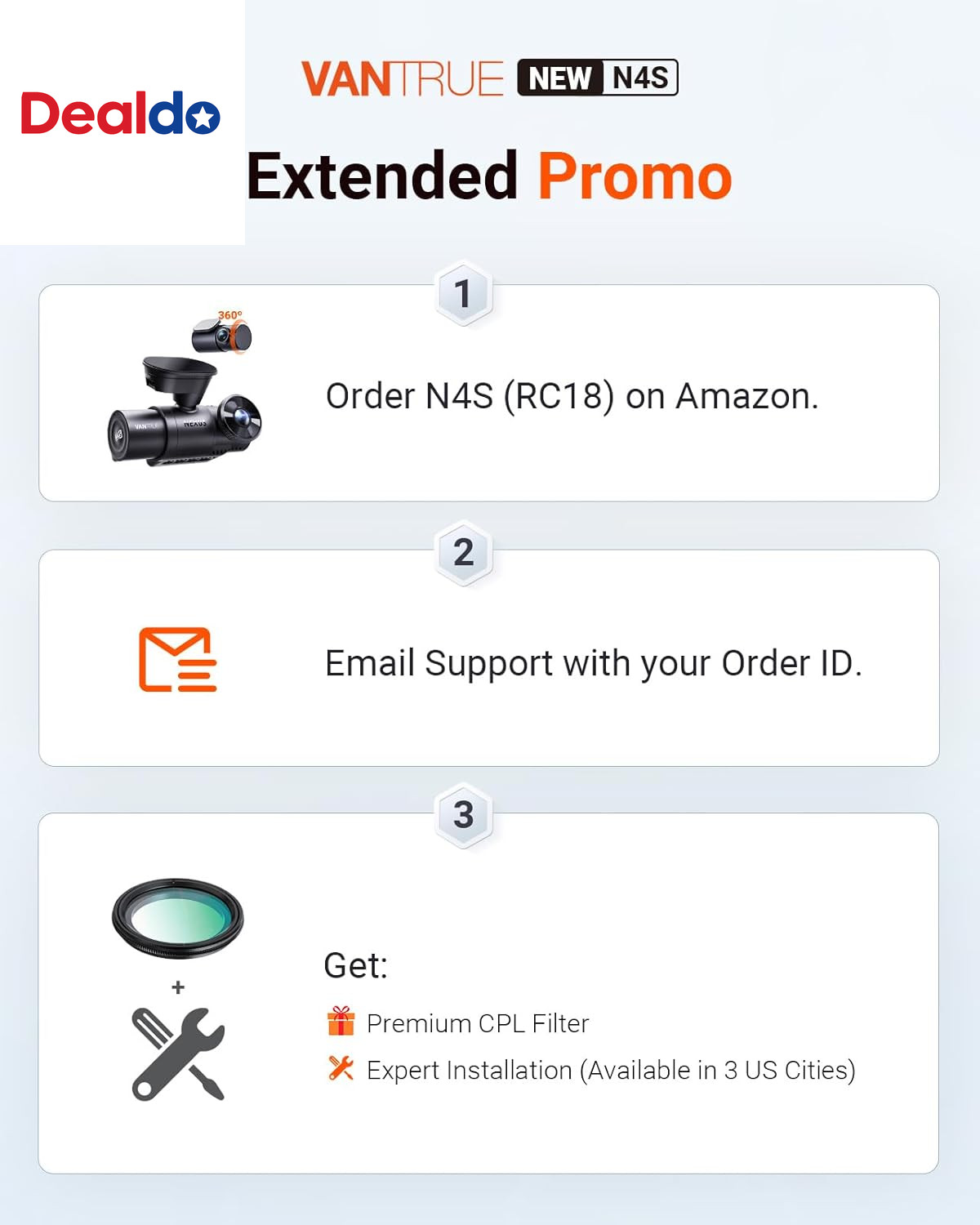 New N4S 3 Channel Dash Cam, Front Rear inside 2.7K+1440P+1440P Dashcam for Cars,