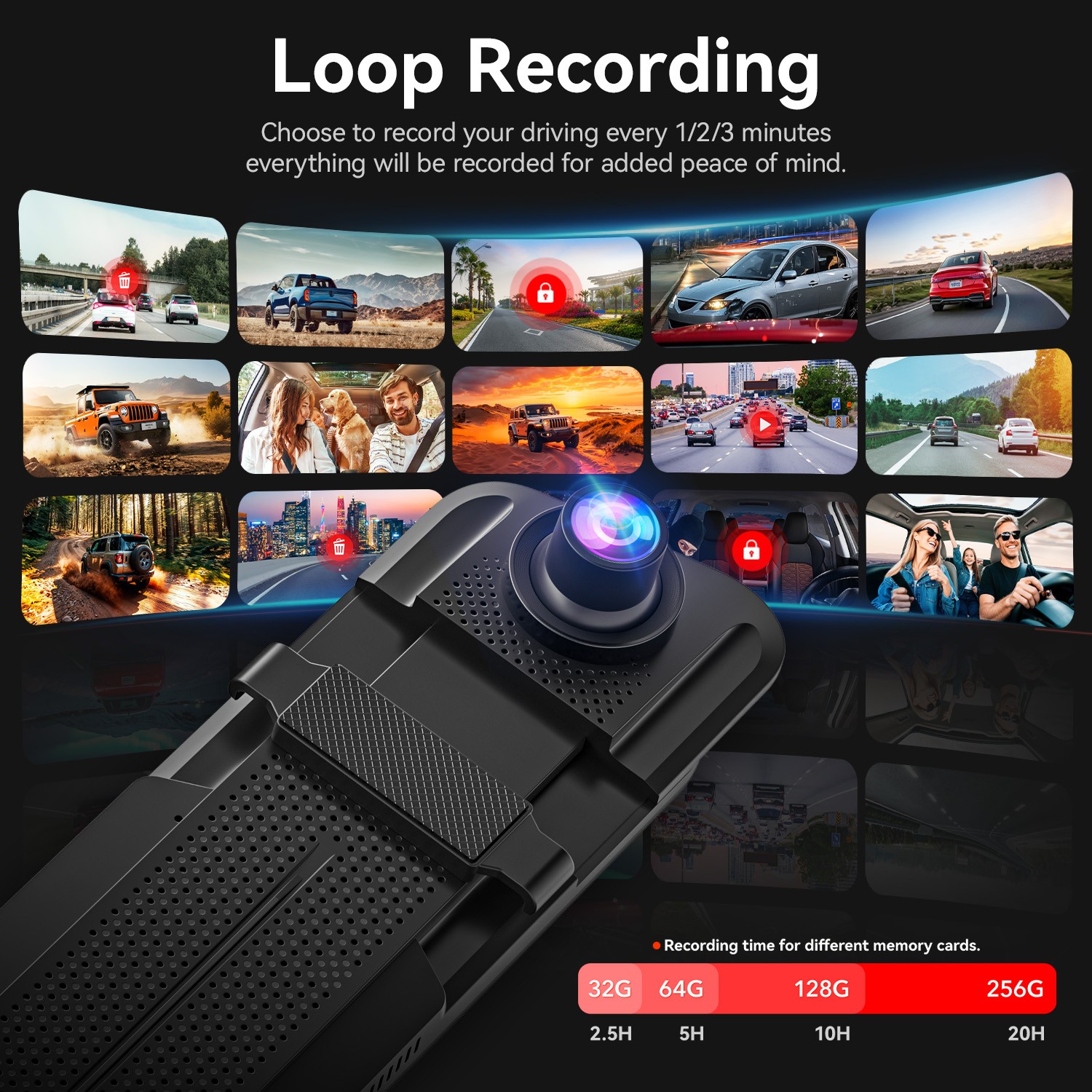 WOLFBOX M40/M40Lite 10″ Dash Camera 4K Front and Rear Dash Cam Built-In GPS NEW